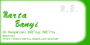 marta banyi business card